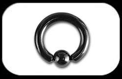 Black Steel Ball Closure Ring