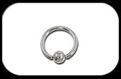 Titanium Ball Closure Ring 2mm 12ga