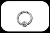 Titanium Ball Closure Ring 2mm 12ga