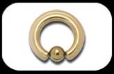 Zircon Gold Ball Closure Ring