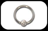 Jewelled Ball Closure Ring 1.6mm Crystal