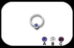 Micro Ball Closure Ring 0.6mm with Jewelled Disc