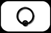 Black Steel Ball Closure Ring 0.8mm 20ga