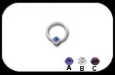 Micro Ball Closure Ring 0.6mm with Jewelled Disc