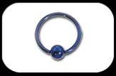 Titanium Ball Closure Ring 1.6mm Blue