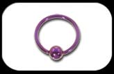 Titanium Ball Closure Ring 1.6mm Purple