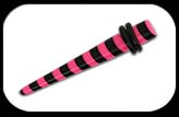 Acrylic Striped Expander (black and pink)