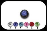 Jewelled Black Steel Ball 5mm 2 pack