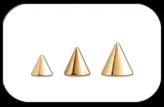 Gold Plated Steel Cone 1.6mm 14ga