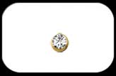 Gold Plated Steel Jewelled Ball 1.6mm 14ga 2 pack