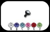 Black Steel jewelled Ball 1.6mm for Internally Threaded
