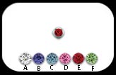 Jewelled Steel Ball 1.6x3mm 2 pack