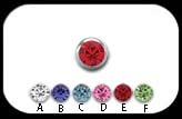 Jewelled Steel Ball 1.6x6mm 2 pack