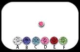 Jewelled Steel Micro Ball 1.2x2.5mm 2 pack