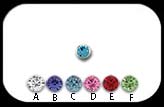Jewelled Steel Micro Ball 1.2x3mm 2 pack