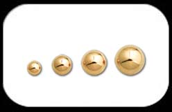 Gold Plated Steel Ball 1.6mm 14ga 2 pack