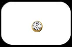 Gold Plated Steel Jewelled Ball 1.6mm 14ga 2 pack