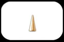 Gold Plated Steel Long Cone 1.2mm 16ga