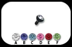 Black Steel jewelled Ball 1.6mm for Internally Threaded