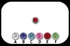 Jewelled Steel Ball 1.6x3mm 2 pack