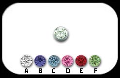 Jewelled Steel Ball 1.6x5mm 2 pack