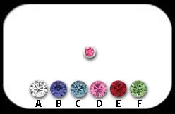 Jewelled Steel Micro Ball 1.2x2.5mm 2 pack