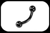 Black Curved Barbell 1.6mm 4mm balls
