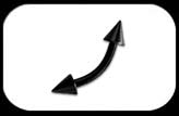 Black Curved Barbell 1.6mm 4mm cones