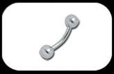 Curved Barbell 1.6mm 14 gauge 5mm balls
