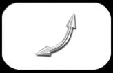 Curved Barbell 1.6mm 14 gauge 3mm cones