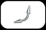 Curved Barbell 1.6mm 14 gauge 3mm long cones