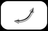 Internally Threaded Curved Barbell 1.6mm with cones