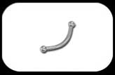 Internally Threaded Curved Barbell 1.2mm