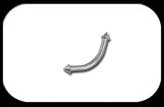 Internally Threaded Curved Barbell with cones 1.2mm