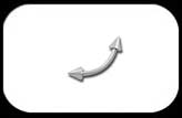 Micro curved barbell 1 x 8mm with cones