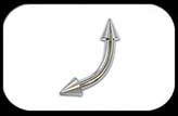 Titanium Curved Barbell High Polish with cones 1.6mm