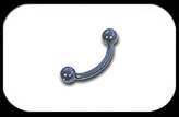Titanium Micro curved barbell 1.2mm Blue