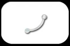 Clear Flexible Micro Curved Barbell 1.2 x 10mm