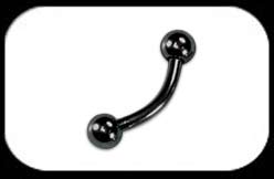 Black Curved Barbell 1.6mm 4mm balls