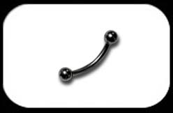 Black Micro Curved Barbell 1.2mm