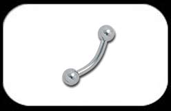 Curved Barbell 1.6mm 14 gauge 4mm balls
