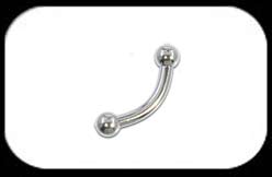 Titanium Curved Barbell 1.6mm 3mm balls