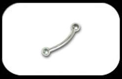 Titanium Micro Curved Barbell 1.2mm High Polish