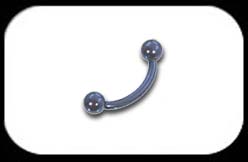 Titanium Micro curved barbell 1.2mm Blue