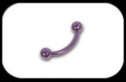 Titanium Micro curved barbell 1.2mm Purple