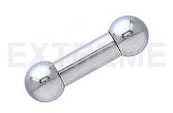 Titanium Barbell Internally Threaded 8mm 0ga