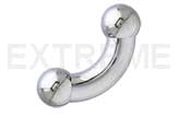 Titanium Curved Barbell 9mm 00ga