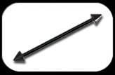 Industrial Scaffold Barbell in Black Steel with Cones 34mm