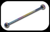 Industrial Scaffold barbell Rainbow Titanium