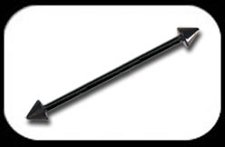 Industrial Scaffold Barbell in Black Steel with Cones 34mm